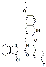 (9ci)-3-氯-n-[(6-乙氧基-1,2-二氢-2-氧代-3-喹啉)甲基]-n-[(4-氟苯基)甲基]-苯并[b]噻吩-2-羧酰胺结构式_579459-19-1结构式