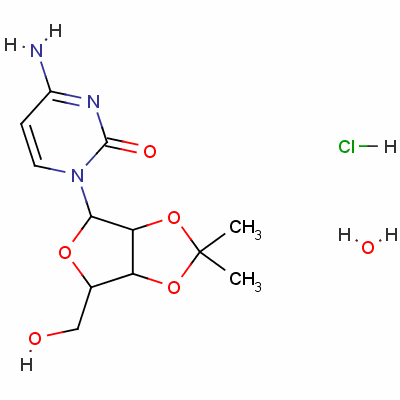 2,3-O-异亚丙基胞苷盐酸盐结构式_57977-73-8结构式