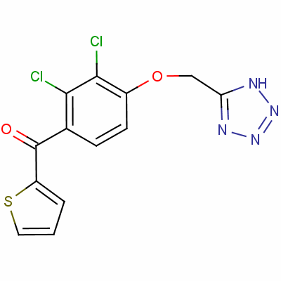 [2,3-二氯-4-(1H-四唑-5-基甲氧基)苯基] 2-噻吩酮结构式_58030-58-3结构式