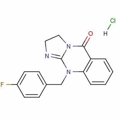 10-(4-氟苄基)-2,10-二氢咪唑并[2,1-b]喹唑啉-5(3h)-酮盐酸盐结构式_58059-17-9结构式