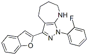 (9ci)-3-(2-苯并呋喃)-1-(2-氟苯基)-1,4,5,6,7,8-六氢-吡唑并[3,4-b]氮杂卓结构式_581056-85-1结构式