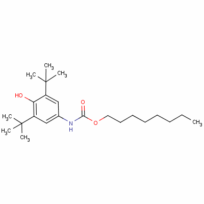 Octyl [3,5-bis(tert-butyl)-4-hydroxyphenyl ]carbamate Structure,58114-34-4Structure