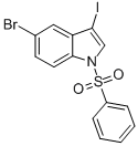 5-Bromo-3-iodo-1-(phenylsulfonyl)indole Structure,582305-43-9Structure