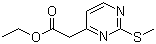 Ethyl 2-(2-(methylthio)pyrimidin-4-yl)acetate Structure,582309-12-4Structure