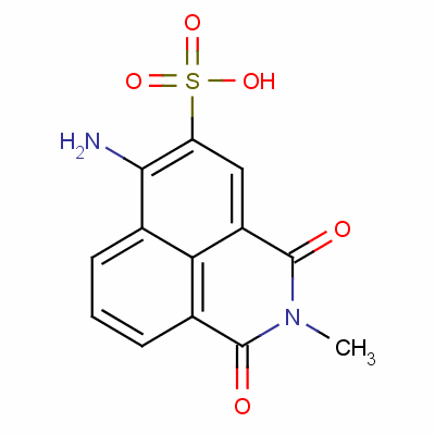 6-Amino-2,3-dihydro-2-methyl-1,3-dioxo-1h-benz[de]isoquinoline-5-sulphonic acid Structure,58232-39-6Structure