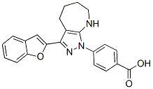 Benzoic acid,4-[3-(2-benzofuranyl)-5,6,7,8-tetrahydropyrazolo[3,4-b]azepin-1(4h)-yl ]-(9ci) Structure,583021-12-9Structure