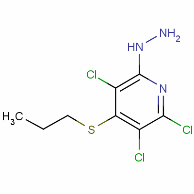 3,5,6-Trichloro-4-(propylthio)-2-pyridone hydrazone Structure,58468-55-6Structure