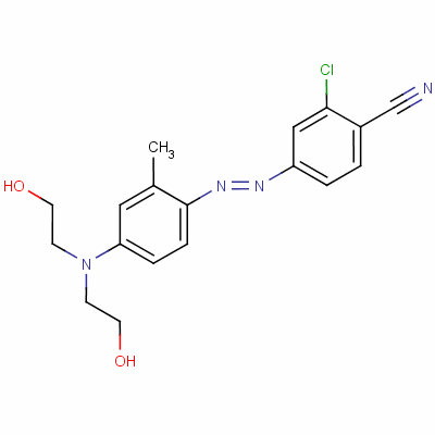 4-[[4-[Bis(2-hydroxyethyl)amino]-o-tolyl ]azo]-2-chlorobenzonitrile Structure,58498-34-3Structure