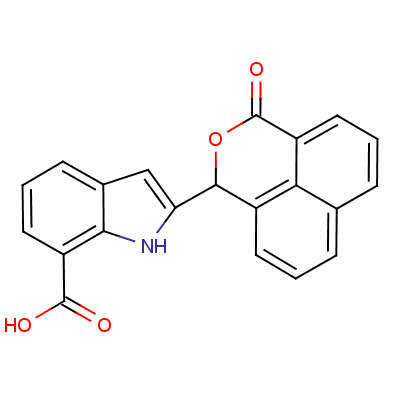 3-(3-Oxo-1h,3h-naphtho[1,8-cd]pyran-1-yl)-1h-indole-7-carboxylic acid Structure,58521-43-0Structure