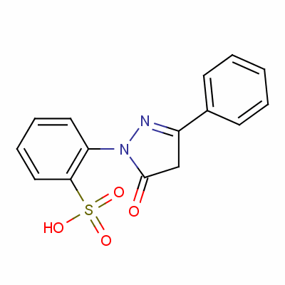 2-(4,5-二氢-5-氧代-3-苯基-1H-吡唑-1-基)苯磺酸结构式_5855-68-5结构式