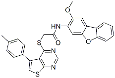 (9ci)-n-(2-甲氧基-3-二苯并呋喃)-2-[[5-(4-甲基苯基)噻吩并[2,3-d]嘧啶-4-基]硫代]-乙酰胺结构式_585549-33-3结构式