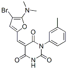 2,4,6(1H,3h,5h)-pyrimidinetrione,5-[[4-bromo-5-(dimethylamino)-2-furanyl ]methylene]-1-(3-methylphenyl)- Structure,586332-01-6Structure