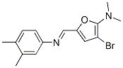 2-Furanamine,3-bromo-5-[[(3,4-dimethylphenyl)imino]methyl ]-n,n-dimethyl- Structure,586332-18-5Structure