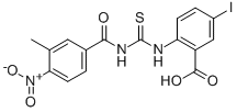 5-Iodo-2-[[[(3-methyl-4-nitrobenzoyl)amino]thioxomethyl ]amino]-benzoic acid Structure,586391-71-1Structure