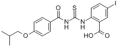 5-Iodo-2-[[[[4-(2-methylpropoxy)benzoyl ]amino]thioxomethyl ]amino]-benzoic acid Structure,586393-02-4Structure