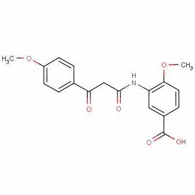 4-Methoxy-3-[[3-(4-methoxyphenyl)-1,3-dioxopropyl ]amino]benzoic acid Structure,5867-18-5Structure