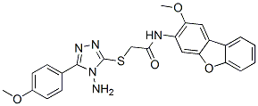 Acetamide,2-[[4-amino-5-(4-methoxyphenyl)-4h-1,2,4-triazol-3-yl ]thio]-n-(2-methoxy-3-dibenzofuranyl)-(9ci) Structure,587000-55-3Structure