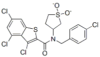 Benzo[b]thiophene-2-carboxamide,3,4,6-trichloro-n-[(4-chlorophenyl)methyl ]-n-(tetrahydro-1,1-dioxido-3-thienyl)-(9ci) Structure,587004-34-0Structure