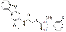 (9ci)-2-[[4-氨基-5-(3-氯苯基)-4H-1,2,4-噻唑-3-基]硫代]-n-(2-甲氧基-3-二苯并呋喃)-乙酰胺结构式_587005-46-7结构式