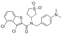 (9ci)-3,4-二氯-n-[[4-(二甲基氨基)苯基]甲基]-n-(四氢-1,1-二氧化物-3-噻吩)-苯并[b]噻吩-2-羧酰胺结构式_587009-60-7结构式