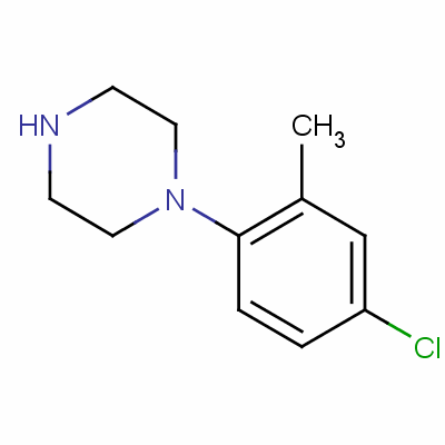 1-(4-氯邻甲苯)哌嗪结构式_58820-36-3结构式