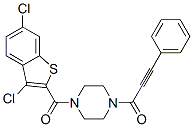 (9ci)-1-[(3,6-二氯苯并[b]噻吩-2-基)羰基]-4-(1-氧代-3-苯基-2-丙炔)-哌嗪结构式_588678-08-4结构式