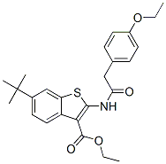 (9ci)-6-(1,1-二甲基乙基)-2-[[(4-乙氧基苯基)乙酰基]氨基]-苯并[b]噻吩-3-羧酸乙酯结构式_588684-51-9结构式