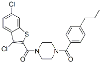 Piperazine,1-[(3,6-dichlorobenzo[b]thien-2-yl)carbonyl ]-4-(4-propylbenzoyl)-(9ci) Structure,588687-77-8Structure