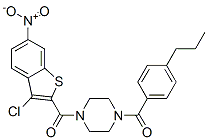 Piperazine,1-[(3-chloro-6-nitrobenzo[b]thien-2-yl)carbonyl ]-4-(4-propylbenzoyl)-(9ci) Structure,588687-78-9Structure