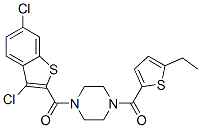 Piperazine,1-[(3,6-dichlorobenzo[b]thien-2-yl)carbonyl ]-4-[(5-ethyl-2-thienyl)carbonyl ]-(9ci) Structure,588687-81-4Structure