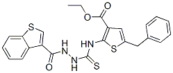 (9ci)-苯并[b]噻吩-3-羧酸,2-[[[3-(乙氧基羰基)-5-(苯基甲基)-2-噻吩]氨基]硫氧代甲基]肼结构式_588696-64-4结构式