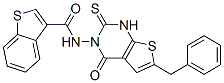 (9ci)-n-[1,4-二氢-4-氧代-6-(苯基甲基)-2-硫氧代噻吩并[2,3-d]嘧啶-3(2H)-基]-苯并[b]噻吩-3-羧酰胺结构式_588697-01-2结构式