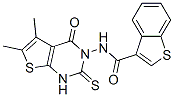 (9ci)-n-(1,4-二氢-5,6-二甲基-4-氧代-2-硫氧代噻吩并[2,3-d]嘧啶-3(2H)-基)-苯并[b]噻吩-3-羧酰胺结构式_588711-40-4结构式