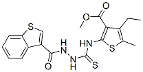 Benzo[b]thiophene-3-carboxylic acid,2-[[[4-ethyl-3-(methoxycarbonyl)-5-methyl-2-thienyl ]amino]thioxomethyl ]hydrazide (9ci) Structure,588712-88-3Structure