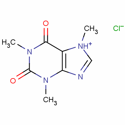 3,7-二氢-1,3,7-三甲基-1H-嘌呤-2,6-二酮盐酸盐结构式_5892-18-2结构式