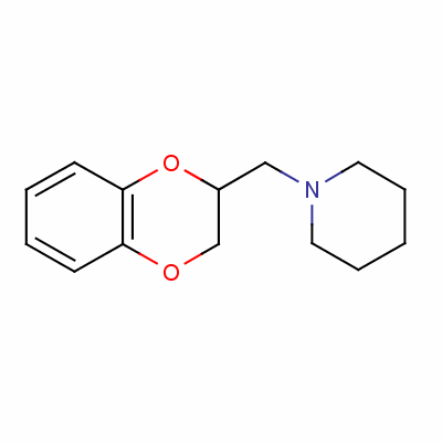 1-((2,3-二氢苯并[B][1,4]二噁英-2-基)甲基)哌啶结构式_59-39-2结构式