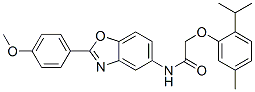 (9ci)-n-[2-(4-甲氧基苯基)-5-苯并噁唑基]-2-[5-甲基-2-(1-甲基乙基)苯氧基]-乙酰胺结构式_590394-00-6结构式