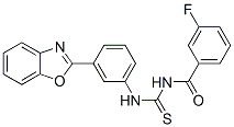 Benzamide,n-[[[3-(2-benzoxazolyl)phenyl ]amino]thioxomethyl ]-3-fluoro-(9ci) Structure,590394-64-2Structure