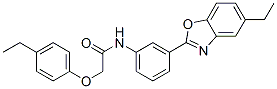 (9ci)-n-[3-(5-乙基-2-苯并噁唑基)苯基]-2-(4-乙基苯氧基)-乙酰胺结构式_590395-71-4结构式