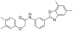 (9ci)-n-[3-(5,7-二甲基-2-苯并噁唑基)苯基]-2-(3,4-二甲基苯氧基)-乙酰胺结构式_590395-72-5结构式