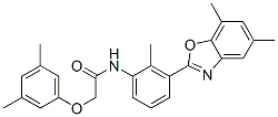 (9ci)-n-[3-(5,7-二甲基-2-苯并噁唑基)-2-甲基苯基]-2-(3,5-二甲基苯氧基)-乙酰胺结构式_590395-77-0结构式