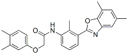 (9ci)-n-[3-(5,7-二甲基-2-苯并噁唑基)-2-甲基苯基]-2-(3,4-二甲基苯氧基)-乙酰胺结构式_590395-92-9结构式