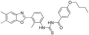 (9ci)-4-丁氧基-n-[[[3-(5,6-二甲基-2-苯并噁唑基)-2-甲基苯基]氨基]硫氧代甲基]-苯甲酰胺结构式_590397-26-5结构式