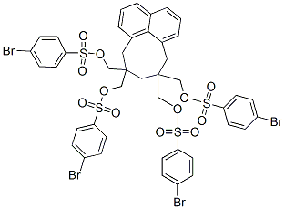 8,8,10,10-Tetrakis(p-bromophenylsulfonyloxymethyl)-8,9,10,11-tetrahydro-7h-cycloocta[de]naphthalene Structure,59175-02-9Structure