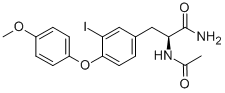 N-乙酰基-3-碘-4-(4-甲氧基苯氧基)-L-苯基丙氨酸酰胺结构式_59302-20-4结构式