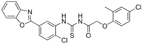 Acetamide, n-[[[5-(2-benzoxazolyl)-2-chlorophenyl]amino]thioxomethyl]-2-(4-chloro-2-methylphenoxy)-(9ci) Structure,593238-43-8Structure