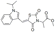 (9CI)-alpha-甲基-5-[[1-(1-甲基乙基)-1H-吲哚-3-基]亚甲基]-2,4-二氧代-3-噻唑烷乙酸甲酯结构式_593266-03-6结构式