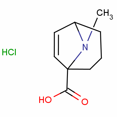 (1R)-8-甲基-8-氮杂双环[3.2.1]-3-辛烯-2-羧酸盐酸盐结构式_5937-74-6结构式