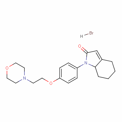 1,4,5,6,7,7a-六氢-1-[4-(2-吗啉乙氧基)苯基]-2H-吲哚-2-酮氢溴酸结构式_59377-74-1结构式