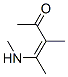 (9CI)-3-甲基-4-(甲基氨基)-3-戊烯-2-酮结构式_59734-32-6结构式